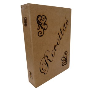 CAIXA LIVRO RECEITAS - MDF