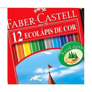 LÁPIS DE COR ECOLÁPIS 12 CORES FABER-CASTELL