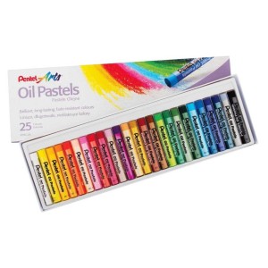 Giz Pastel Oleoso 25 Cores Pentel