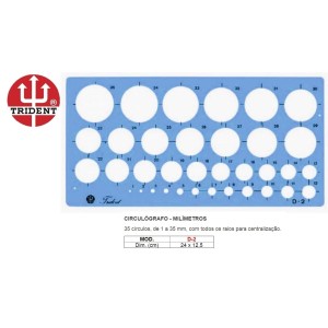 GABARITO CIRCULÓGRAFO D-2 (BOLOMETRO) TRIDENT