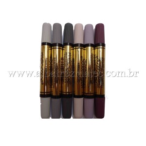 MARCADOR MAGIC-COLOR PONTA DUPLA C/6 TONS DE CINZA REF.654-0