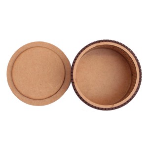 CAIXA REDONDA LASER 8X4 CM - MDF