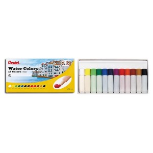 Tinta Aquarela Pentel 12 Cores Bisnaga HTP-12
