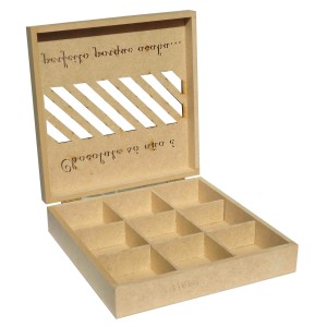 CAIXA CHOCOLATE VAZADA LASER - MDF