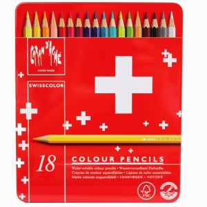 LÁPIS DE COR AQUARELA 18 CORES SWISSCOLOR - CARAN D'ACHE