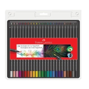 LÁPIS DE COR SUPERSOFT 24 CORES FABER-CASTELL