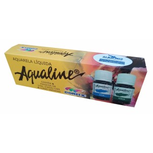 Aquarela Líquida Aqualine Kit 6 Cores - Corfix