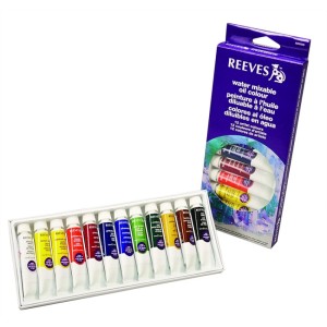 TINTA ÓLEO SOLÚVEL EM ÁGUA 12 CORES - REEVES