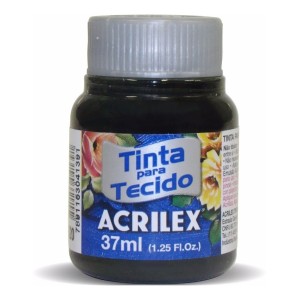 TINTA TECIDO FOSCA 37ML PRETO (520) - ACRILEX