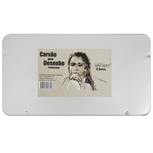 ESTOJO CARVÃO VEGETAL 12 BARRAS P/ DESENHO PROFISSIONAL - SINOART