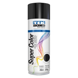 TINTA SPRAY PRETO BRILHANTE 350ML - TEKBOND