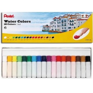 Tinta Aquarela Pentel 18 Cores Bisnaga HTP-18