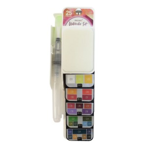Aquarela Pastilha 25 Cores+ Pincel - Sinoart