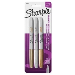 Marcador Permanente Metálico 3 Cores Sharpie 1823815