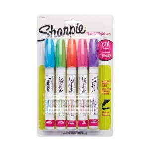 Marcador Permanente a base de Óleo 5 Cores Ponta Média Sharpie 1770459
