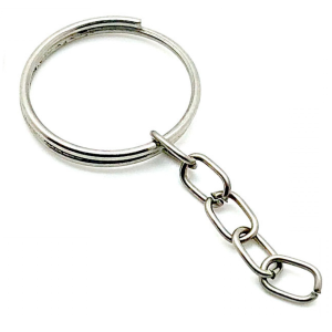 Argola de Chaveiro c/ Corrente 22mm - 50 unid.