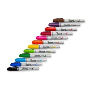 Marcador Permanente Brush Tip 12 cores Sharpie 1810704
