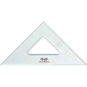 Esquadro Sem Escala 45°/45°/90° 21cm (Ref.2521) - Desetec Trident