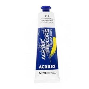 Tinta Acrílica Branco de Titânio (319) 59ml - Acrilex