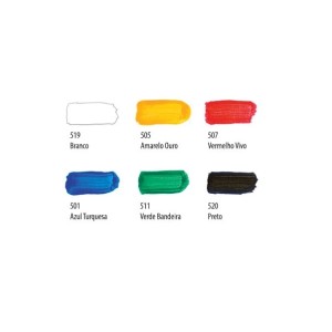 TINTA TEMPERA GUACHE 6 CORES - ACRILEX